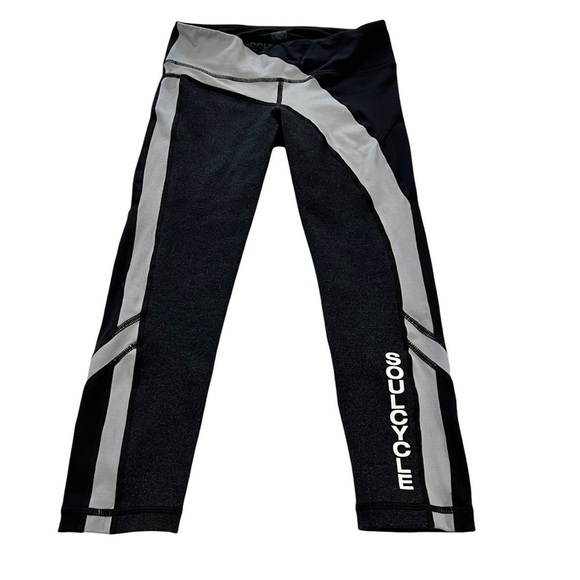 SoulCycle Cropped Leggings with Logo on Leg S athletic biking cycling - Picture 2 of 12